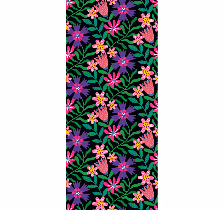 Toile fenêtre fleurs et plantes harmonie florale - TenStickers