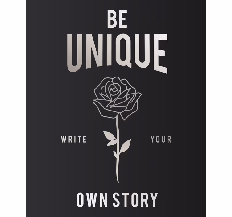 Toile fenêtre avec phrase sois unique rose - TenStickers