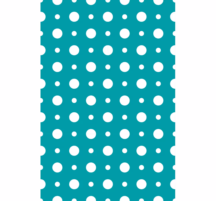 Toile fenêtre moderne motif à pois bleus - TenStickers
