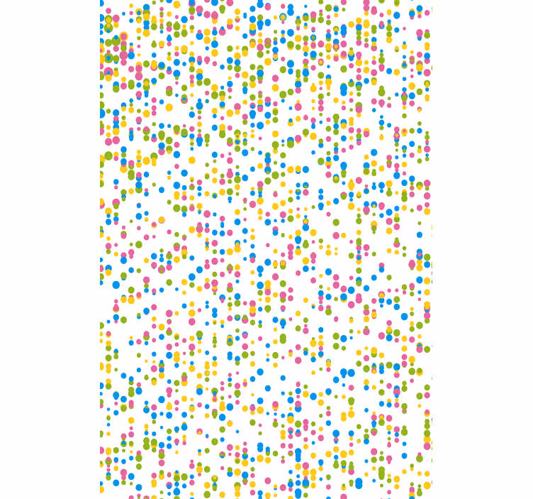Toile fenêtre chambre bébé motif de pois colorés - TenStickers