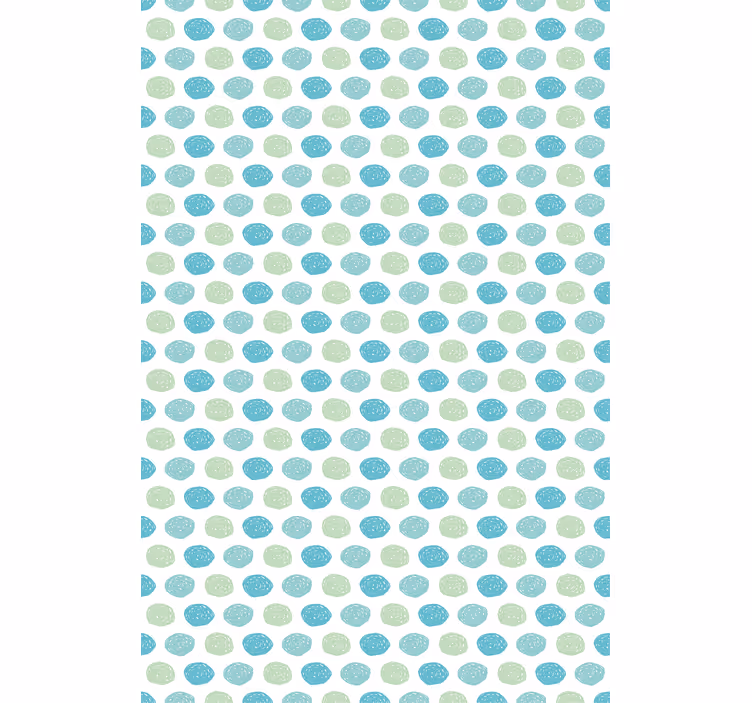 Toile fenêtre chambre enfant points verts et bleus - TenStickers