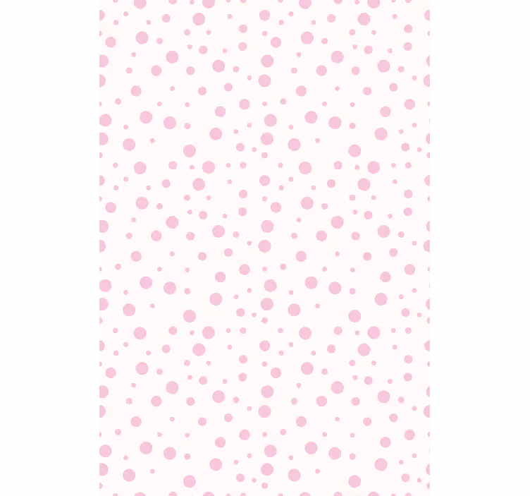 Toile fenêtre chambre adolescent motifs à pois roses - TenStickers