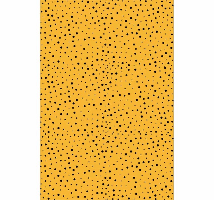Toile fenêtre motif jaune à pois - TenStickers