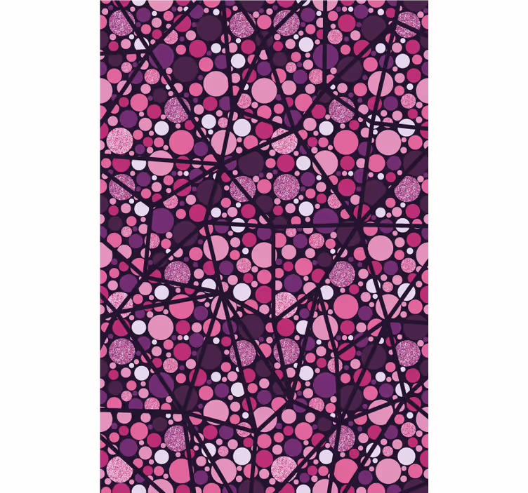 Toile fenêtre textures et motifs motif bulles géométriques - TenStickers