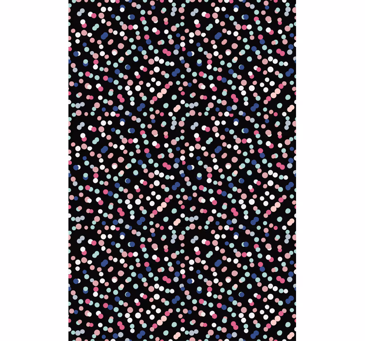 Toile fenêtre chambre adolescent motif à pois colorés - TenStickers