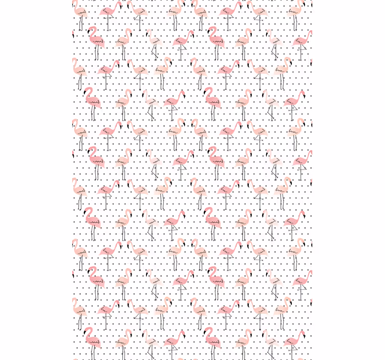 Toile fenêtre animaux motif flamant rose - TenStickers