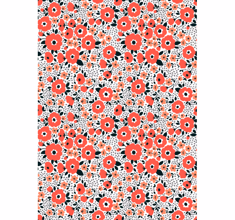 Toile fenêtre fleur motif de chiot charmant - TenStickers