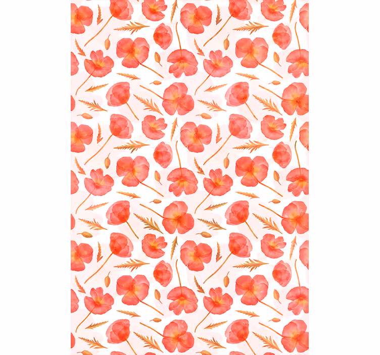 Toile fenêtre fleurs et plantes motifs floraux délicats - TenStickers