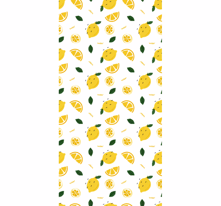 Toile fenêtre fruits et légumes motif tranche de citron - TenStickers