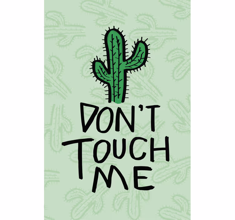 Stores pour couples Cactus 'ne me touche pas' - TenStickers