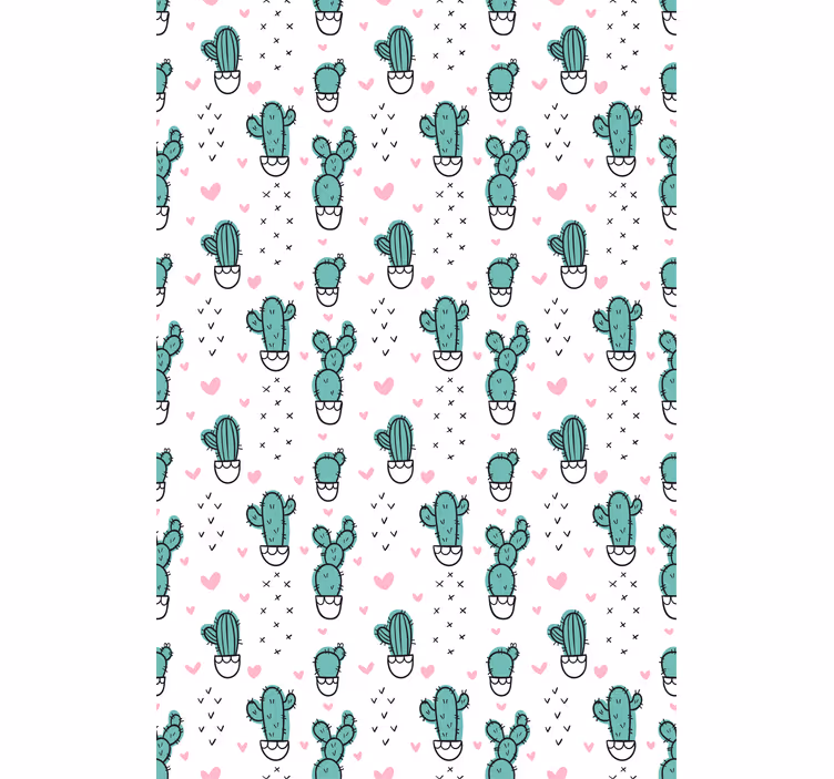 Toile fenêtre cactus design au charme irrésistible - TenStickers