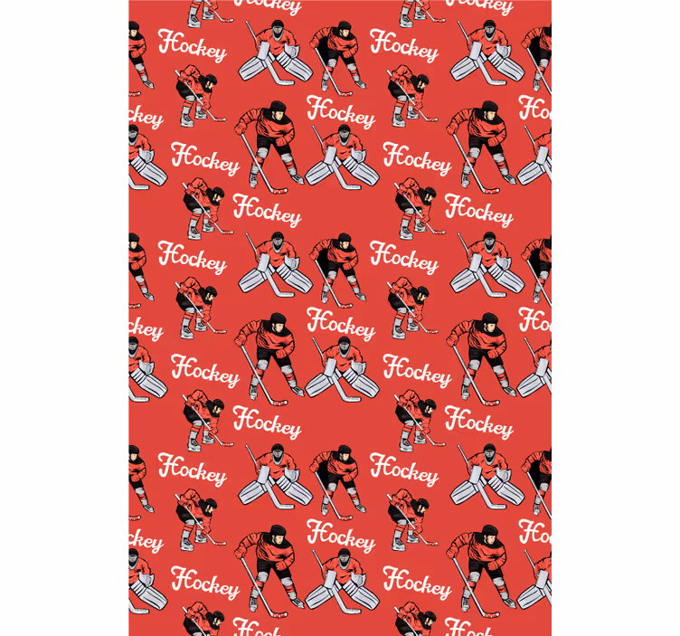 Toile fenêtre sport impression de joueurs de hockey - TenStickers