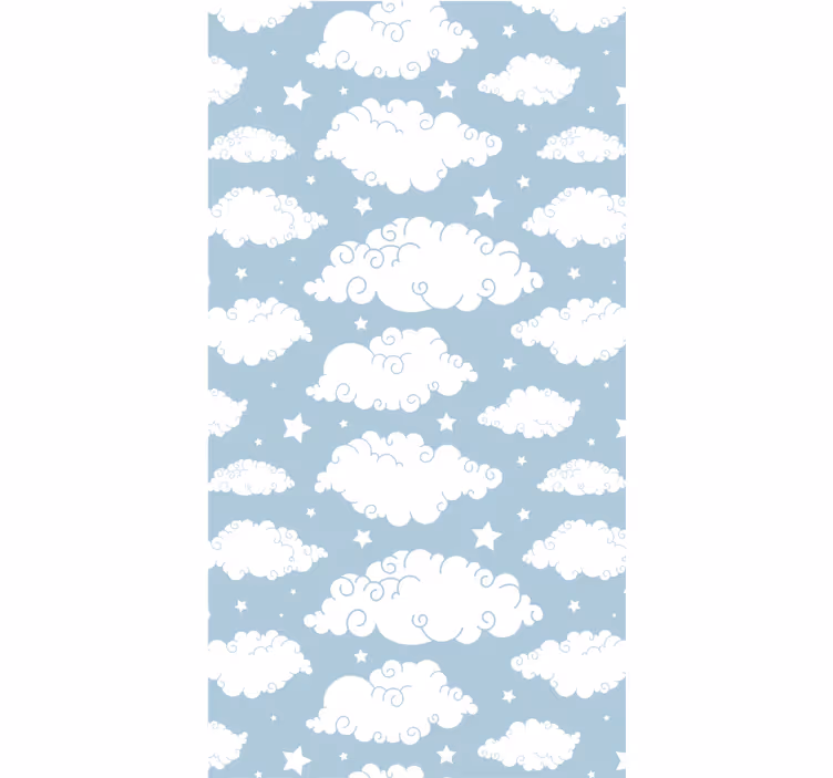 Toile fenêtre nuage nuages blancs duveteux - TenStickers