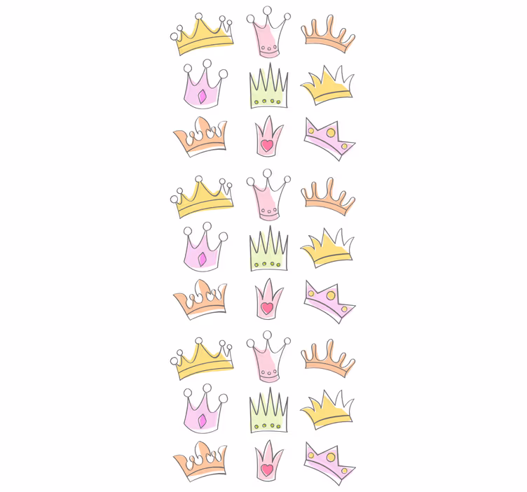 Toile fenêtre chambre enfant motif de couronne - TenStickers