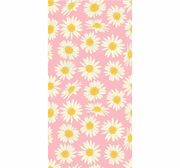 Toile fenêtre fleurs et plantes motif marguerites - TenStickers