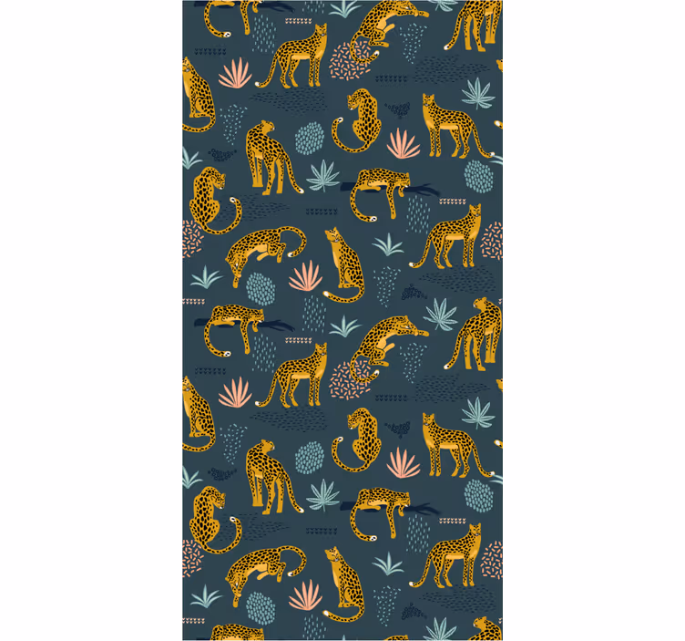 Toile fenêtre animaux imprimé jungle léopard - TenStickers