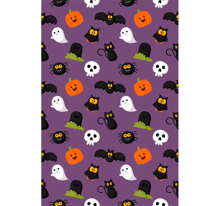 Toile fenêtre amusant personnages sur le thème d'halloween - TenStickers