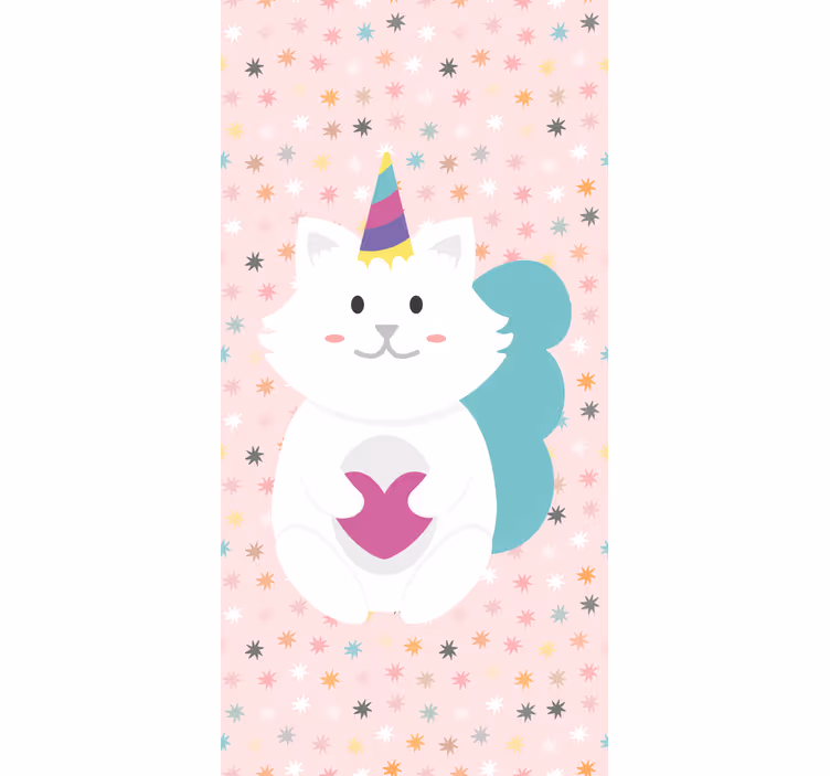 Toile fenêtre animaux chat blanc mignon - TenStickers