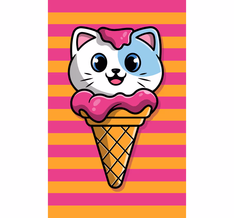 Toile fenêtre animaux glace pour chat - TenStickers