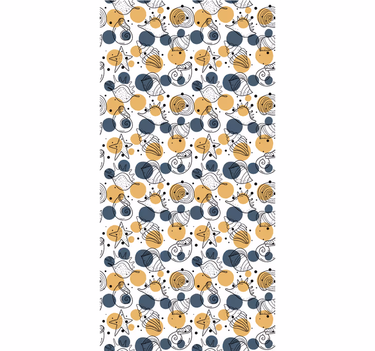 Toile fenêtre animaux vie marine abstraite - TenStickers