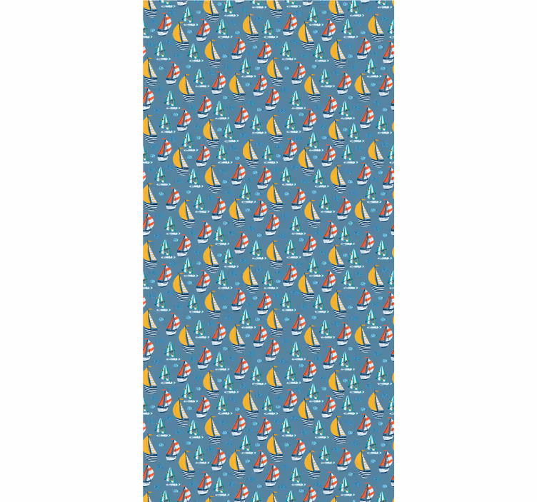 Toile fenêtre original voiliers colorés - TenStickers