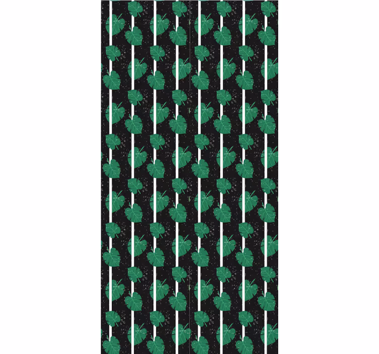 Toile fenêtre fleurs et plantes motif de feuillage luxuriant - TenStickers