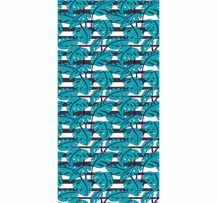 Toile fenêtre fleurs et plantes motifs feuillus - TenStickers