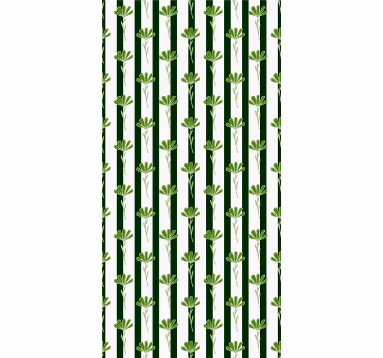 Toile fenêtre cuisine motif de tiges verticales - TenStickers