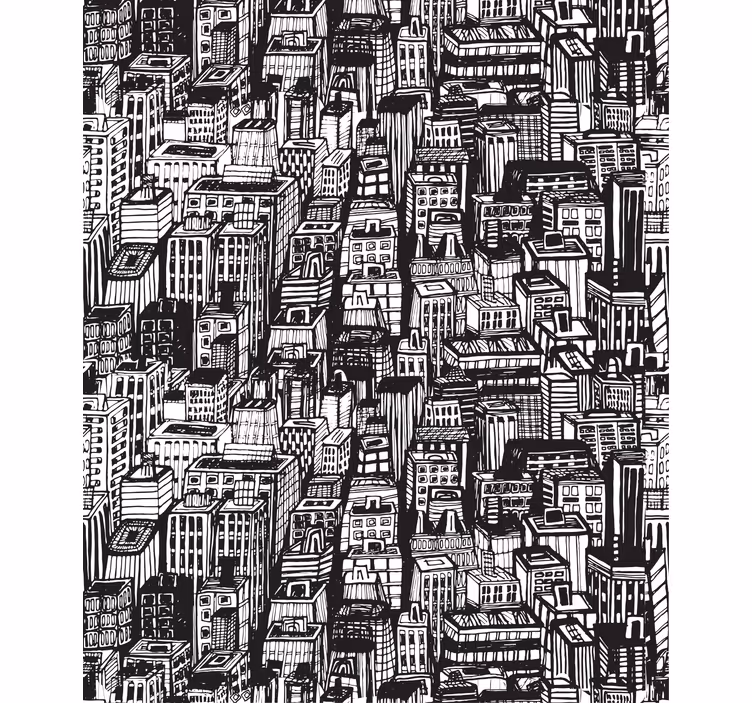 Toile fenêtre carte du monde vue panoramique - TenStickers