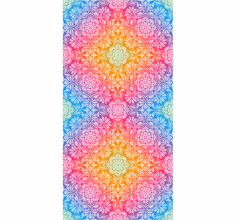 Toile fenêtre zen motif de mandala coloré - TenStickers