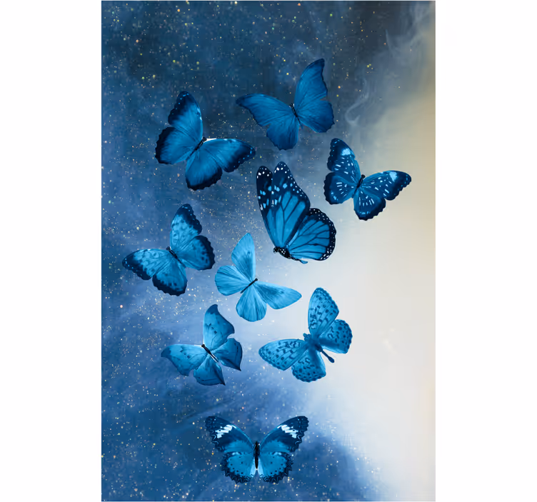 Stores pour couples Papillons majestueux bleus - TenStickers