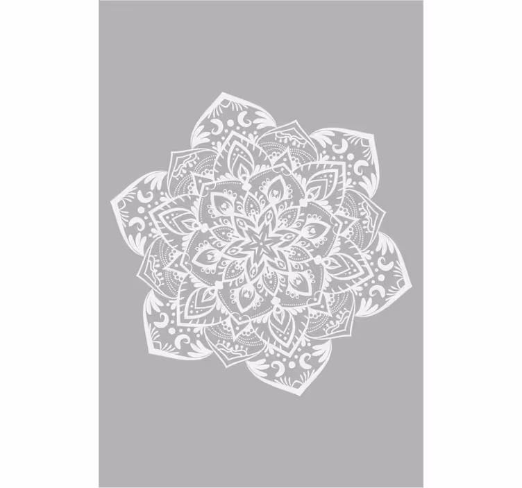 Stores pour couples Mandala minimaliste gris - TenStickers