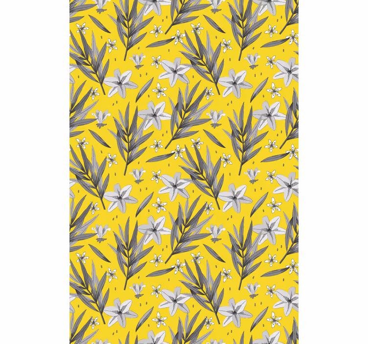 Toile fenêtre fleurs et plantes motif botanique floral - TenStickers