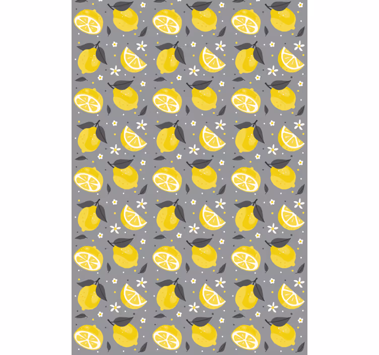 Toile fenêtre fruits et légumes motif de tranche de citron - TenStickers