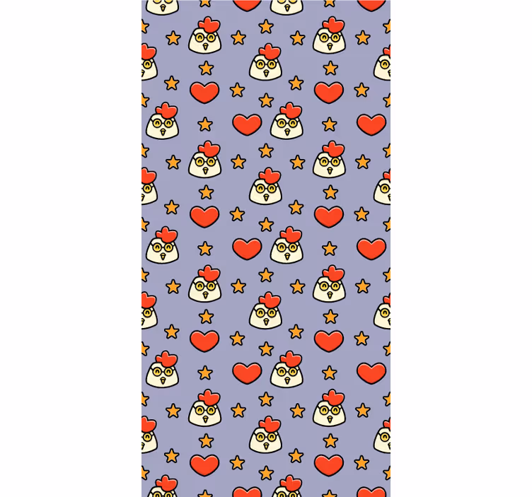 Toile fenêtre animaux motif de poulet étoilé - TenStickers
