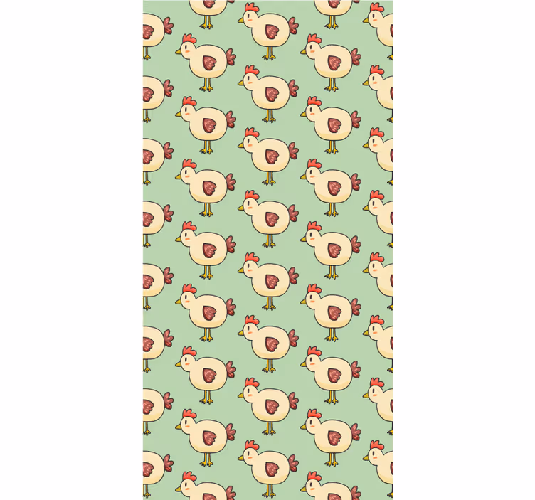 Toile fenêtre animaux ravissant motif de poulet - TenStickers
