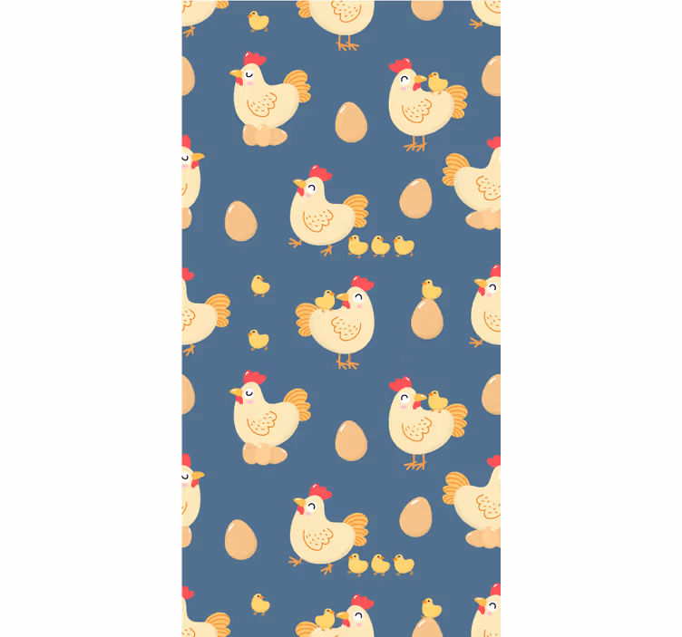 Toile fenêtre animaux volailles et ovules - TenStickers