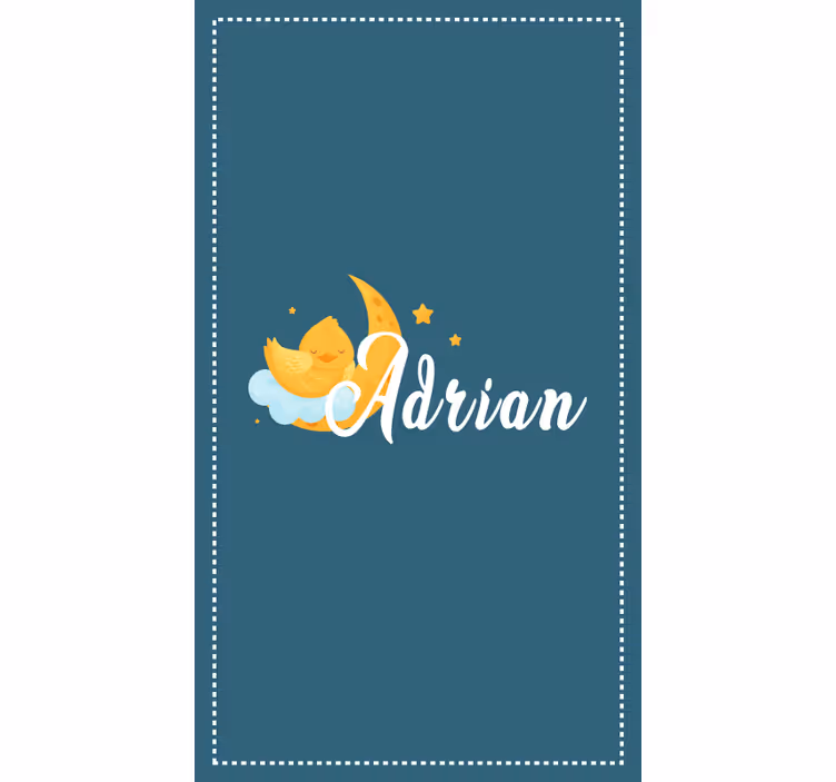 Toile fenêtre chambre enfant poussin au clair de lune - TenStickers