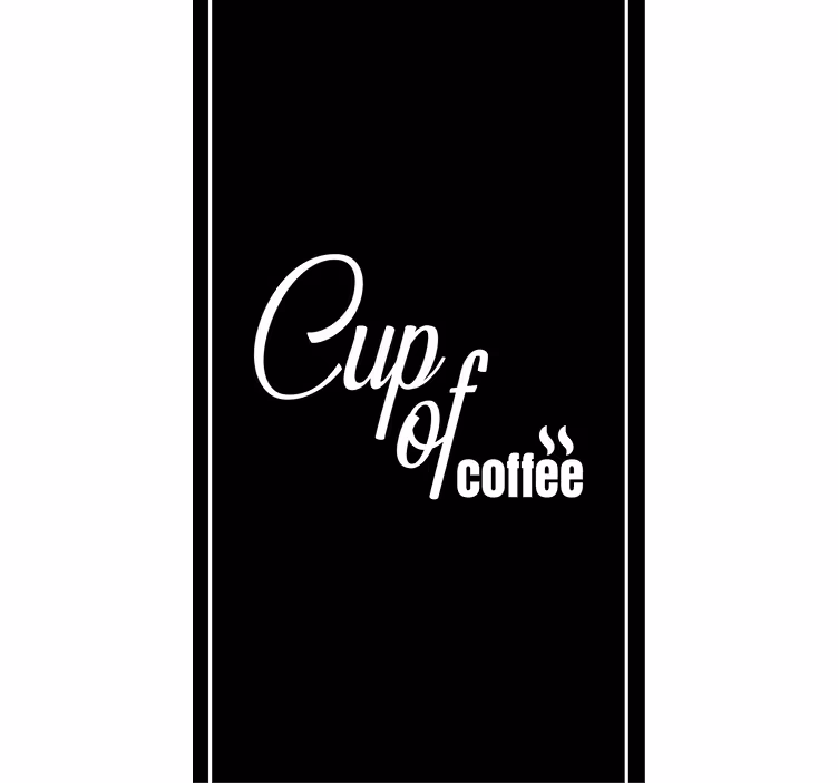 Toile fenêtre cuisine tasse de café - TenStickers
