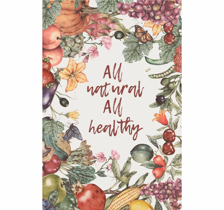 Toile fenêtre cuisine tout naturel et sain - TenStickers