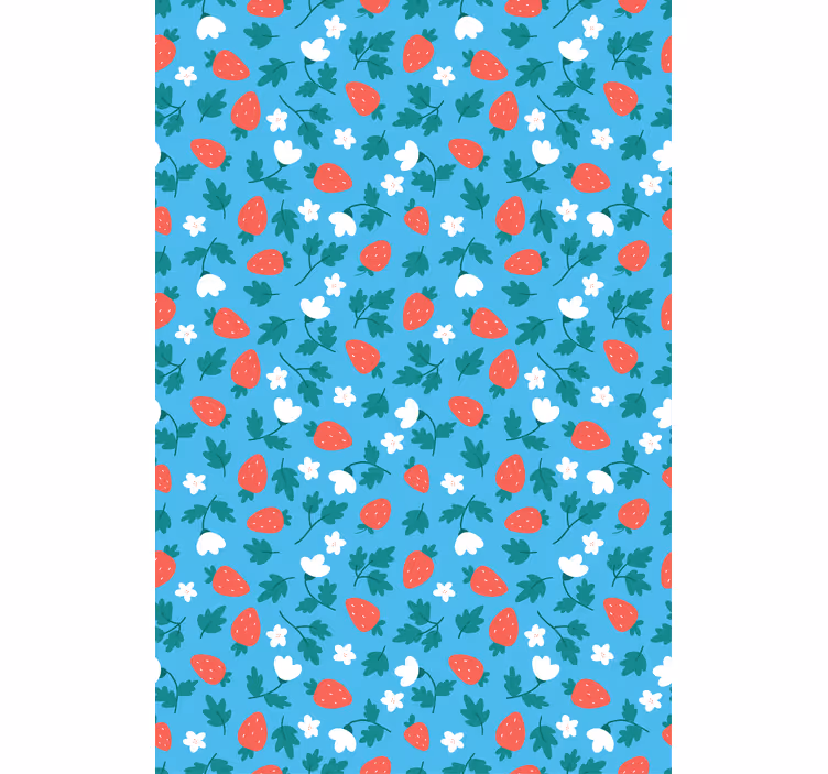 Toile fenêtre fruits et légumes motif fraises fraîches - TenStickers