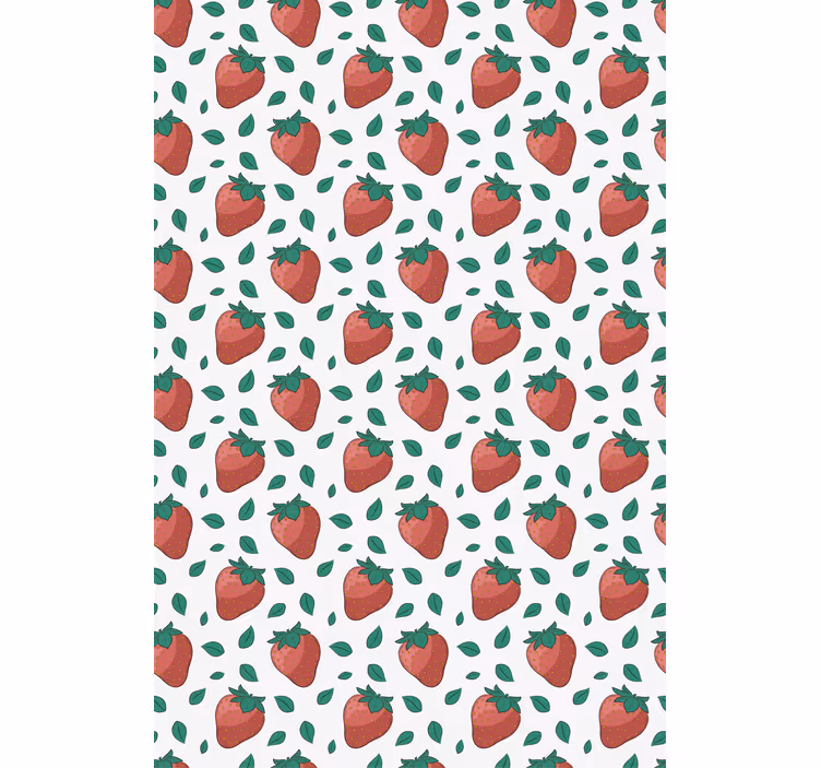 Toile fenêtre fruits et légumes motif de fraise fraîche - TenStickers