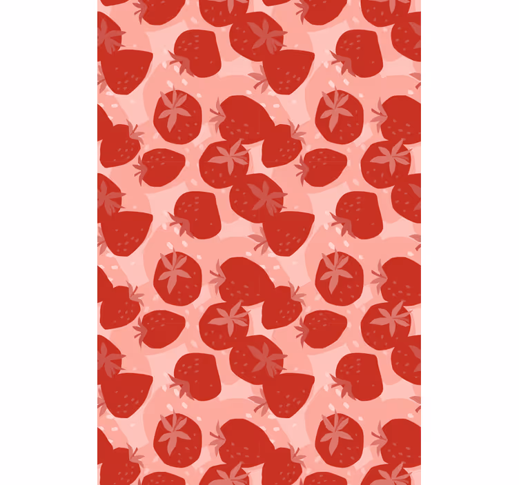Toile fenêtre fruits et légumes thème de la fraise - TenStickers