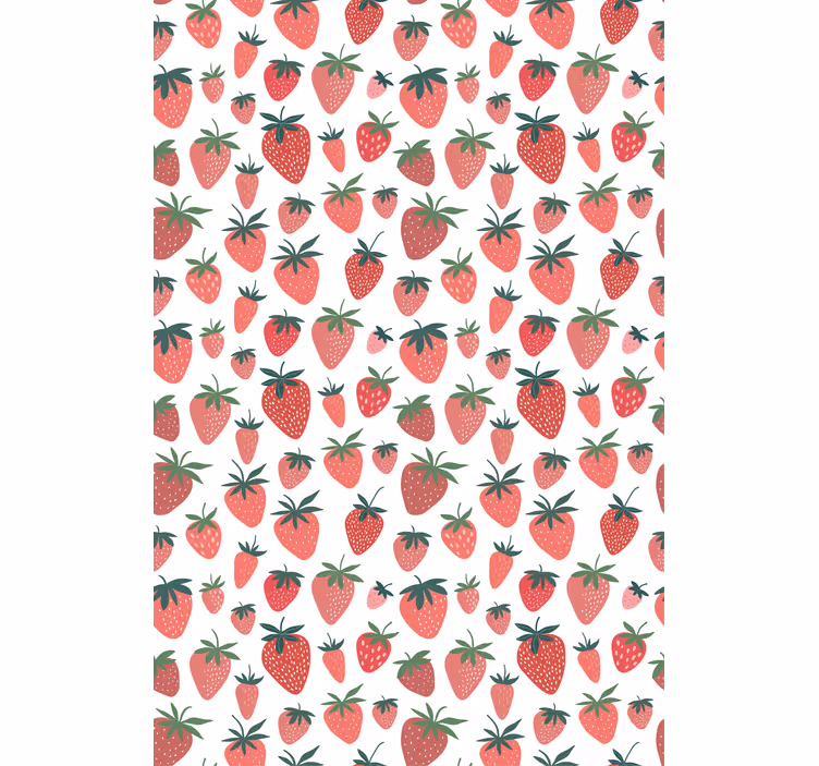 Toile fenêtre fruits et légumes motif fraises - TenStickers