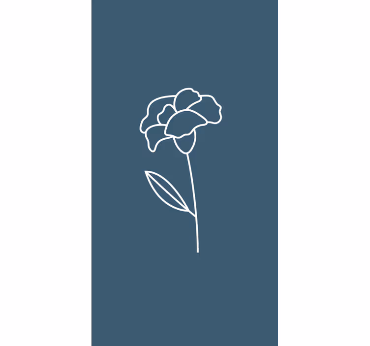 Toile fenêtre fleurs et plantes contour unique - TenStickers