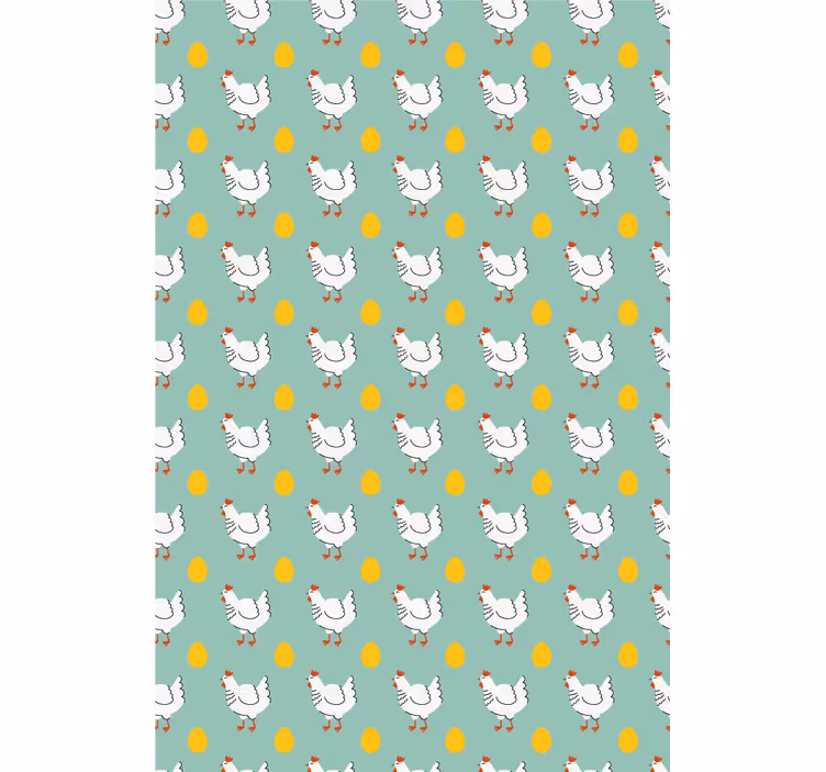 Toile fenêtre animaux volailles et œufs - TenStickers