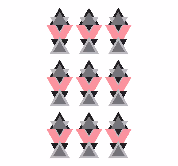 Toile fenêtre moderne formes géométriques triangulaires - TenStickers