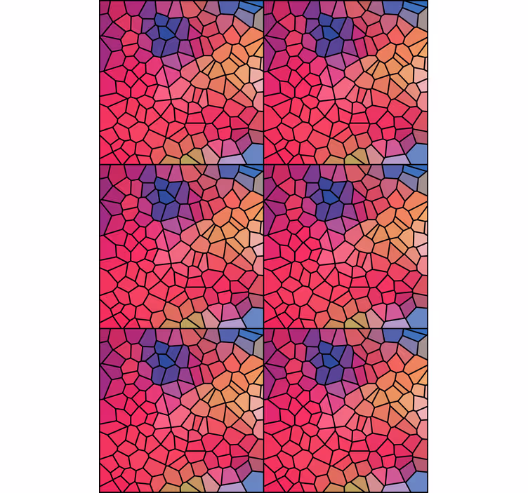 Toile fenêtre textures et motifs motif de couleur mosaïque - TenStickers
