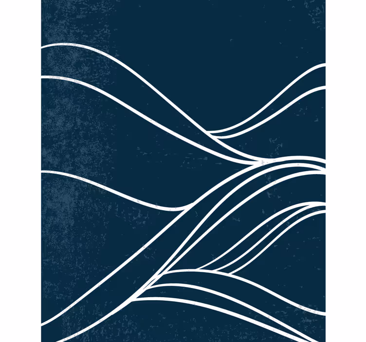 Toile noire fenêtre motifs de lignes fluides - TenStickers