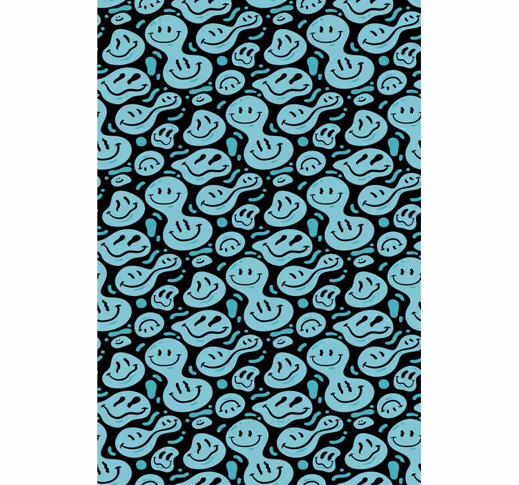 Toile fenêtre amusant motifs de taches souriantes - TenStickers